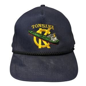 Tonsina Snapback Rope Hat Blue One Size Adjustable Embroidered Headliners
